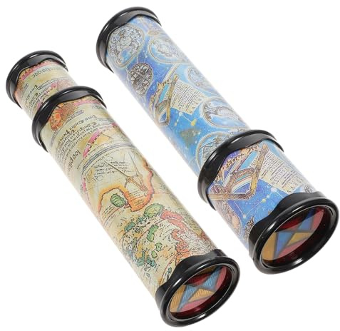 VICASKY Lot de 2 Kaléidoscopes Rotatifs 30 Cm en Plastique, Interactif Parent-garçon et Filles, Éducatif pour Garçon et Filles, Couleurs et Styles Couleur Aléatoire Style Aléatoire