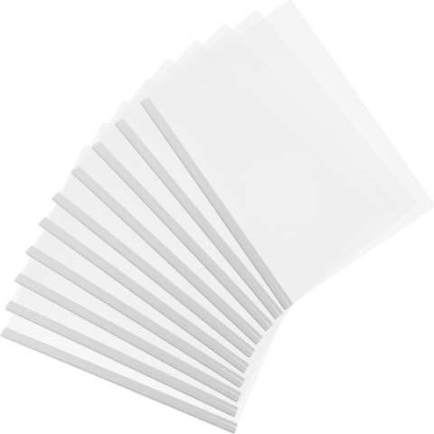 Yardwe 10 Copertine Trasparenti A4 per Raccoglitori Documenti con Barre Scorrevoli, Cartelle Portfolio in Plastica Anti-schizzi per Ufficio e Scuola, Organizer File Resistente