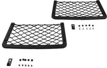 Lapiglo 2 reti portaoggetti per sedile auto, per grandi tasche in rete elastica, organizer tascabili, riviste, mappe, articoli da toeletta, porta oggetti interni per camper, barca, nero