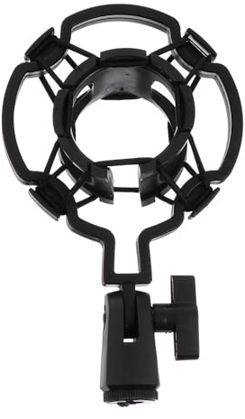 HOMSFOU Soporte de Suspensión para Micrófono Condensador Plástico Resistente con Angular Reduce Vibraciones y Ruido para Estudio Compatible con Micrófonos Grandes