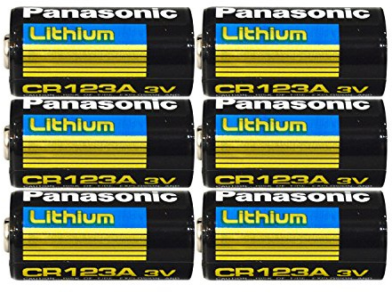 Panasonic CR123 CR123A 3V Lithium Battery ,6 Count (Pack of 1)