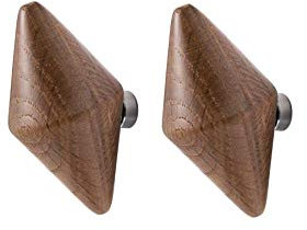 Tivoli by Normann Copenhagen - Quin - Hook/Haken/Wandhaken/Garderobenhaken/Kleiderhaken/Lackiertes Eiche - Gebeizte Eiche - H: 7,5 x D: 7 x Ø: 4 cm