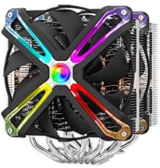 Zalman CNPS20X CPU-Kühler, Dual Tower Kühler PC mit Zwei 140 mm Dual Blade Lüfter, CPU Kühler Intel und Amd, Schwarz