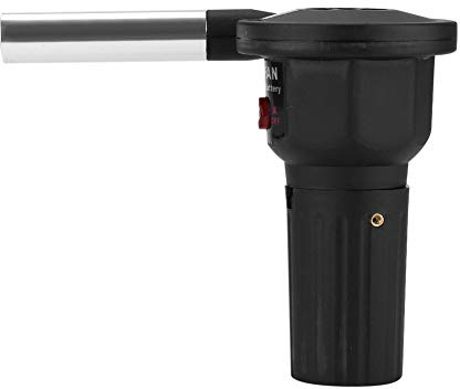 Ventilator für Barbecue elektrisch tragbar, BBQ-Gebläse, 16,5 x 8 x 13,8 cm, Kunststoff und Edelstahl,BBQ-Ventilator Luftgebläse für Outdoor, Camping, Picknick, Holzkohlegrill, Grill