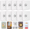 Haoh Lot de 10 Adhesif Accroche Tableau Sans Percer, Attache Cadre Adhésif Crochets pour Accroche Cadres Photo, Art Mural, Décoratives, Sans Trou(Transparent)