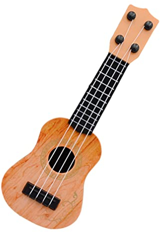 NUOBESTY Mini-Ukulele-Gitarre FüR Kinder, 4-Saiten Plastik Spielzeuggitarre, Musikinstrument Lernspielzeug, PäDagogisches Musikspielzeug FüR Musikunterricht Und Geschenke, Gelb