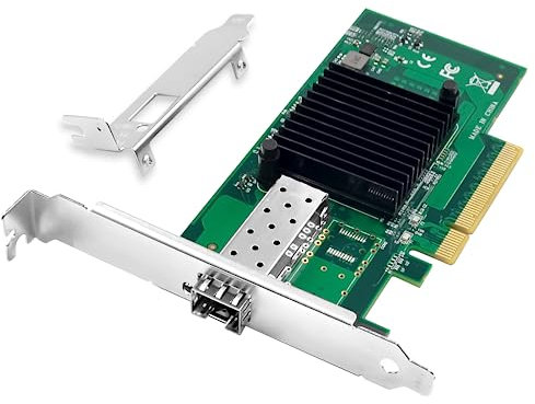 XZSNET 10G Network Card with Intel 82599EN Chip, 10GB PCI-E NIC Compare to Intel X520-DA1, Single SFP+ Port PCI Express X8 Ethernet Adapter Support Windows/Windows Server/Linux/Freebsd/VMware ESXi