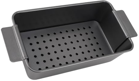 Fockety Non Stick Meatloaf Pan with Drain Tray, Heavy Duty Carbon Steel Pan, Heat Conductivity, Dishwasher, Oven Baking, Baking Loaf Pan, Meat Loaf for Baking