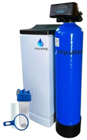 Aquatek - Addolcitore Acqua Pure Wave 20 Litri Sistema Automatico A Volume E Tempo Per Acqua Pulita E Depurata Migliore Soluzione Domestica Per Rimuovere Calcare E Migliorare La Qualità