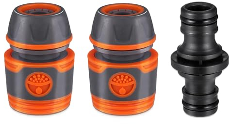 EUZUXU Connettore per Tubo da Giardino, Attacchi Rapidi da 1/2'' Raccordi per Tubo, Kit di Collegamento al per Prolunga Tubo, Connettore Tubo Adatto per Tubi Ugelli Pistole a Spruzzo