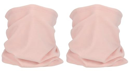 PATIKIL Winter Neck Warmer, 2 Pack Windproof Neck Gaiter Cold Weather Scarf Face Covering Ski Gaiter for Men Women, Pink