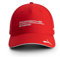 PUMA Porsche Motorsport Team Cap mit gebogenem Schirm und Porsche Motorsport sowie Sponsorenlogos, inklusive Logo auf dem Schirm - Rot - Einheitsgröße