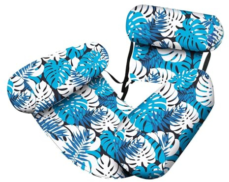 Inflatable Pool Floats Adult,Floating Lounge Chairs,Blow up Pool Noodles for Adult Heavy Duty,Floating Chair for Party Summer Water Beach Lake Fun ﻿ ﻿ (Blue)