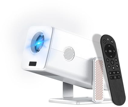 Xnano Mini-projektor med WLAN och Bluetooth, bärbar 300 ANSI-videoprojektor med 4K-avkodning, filmprojektor kompatibel med iOS/Android/Windows/TV-tick/USB/HDMI