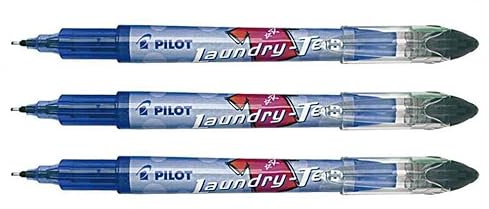 PILOT Lot de 3 Stylos pour marquage textile Laundry-Tec, noir, pointe aiguille