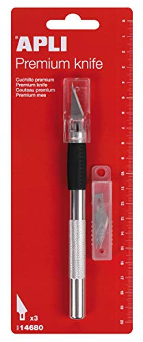 APLI 14680 - Cuchillo Hobby de precisión PREMIUM con 3 recambios