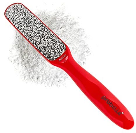 Lime hypoallergénique à deux côtés en nickel pour la coupe des callosités et l'élimination des callosités Taille réelle rouge
