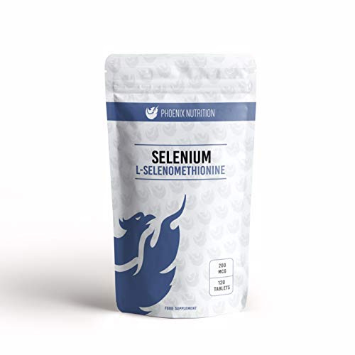Selenium 200mcg x 120 Tablets - Bioavailable Chelated Selenomethionine - Phoenix Nutrition
