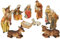Riffelmacher 78462 - Krippen-Figuren, 11 Stück im Set, Größe je Figur 8 - 11 cm, aus Polyresin, Weihnachtskrippe, Stall, Dekoration, Weihnachten, Advent