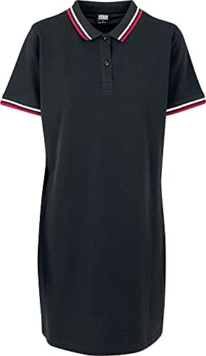 Urban Classics Damen Dames Polo Jurk Kleid, Schwarz (Black 00007), M EU