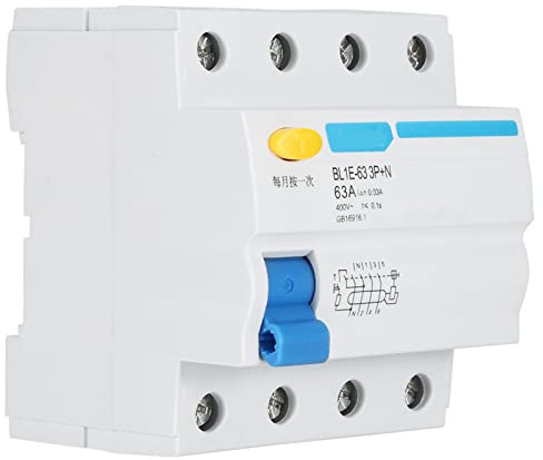Disjoncteur Différentiel 3P+N 63A 230V 30mA RCCB pour Protection Installation Électrique Industrielle