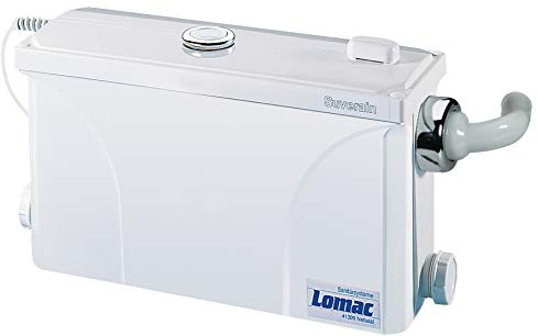 Lomac L0008 Suverain 30-FFA - Bomba de extracción de aguas residuales (potente sistema de elevación de aguas residuales de 485 x 170 x 270 mm, motor: 220 V), color blanco