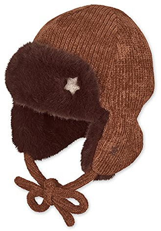 Sterntaler Baby-Mädchen Fliegermütze Sternchen Mütze, Braun, 45