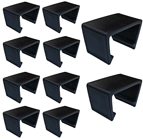 10 Pieces Outdoor Patio Furniture Clips Sectional Couch Sofa Funiture Clips Wicker Rattan Furniture Alignment Connector Wicker Chair Fastener Clips Connect The Sectional or Module Outdoor Couch Black
