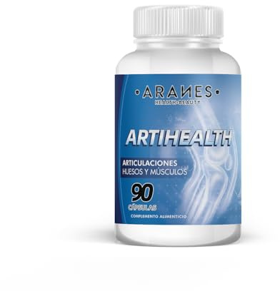 ArtiHealth | Tratamiento antiinflamatorio y analgésico | Elimina dolor muscular y protege las articulaciones | Fórmula natural a base de Glucosamina, Condroitina, Cúrcuma y Pimienta Negra 90 cápsulas