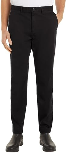 Tommy Hilfiger Herren Chino Hose Harlem Tapered Fit, Schwarz (Black), 33W/34L