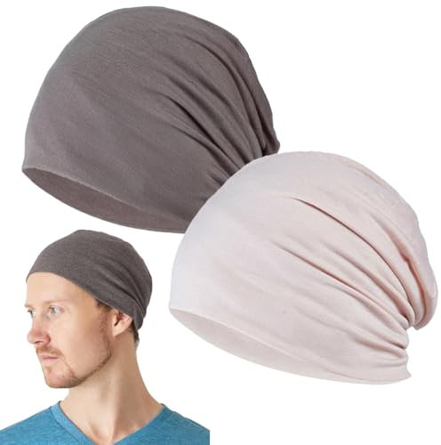 SULIUDAJI Slouchy Beanie Mütze - Chemo Cancer Kopfbedeckung Aus Baumwolle Schlafmütze Turban Kopfbedeckung Strecken Muslimisches Kopftuch Für Frauen Männer
