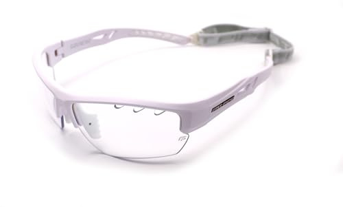 FAT PIPE Floorball & Unihockey Schutzbrille Eagle Eye JUNIOR | mit IFF Zertifikat für geprüfte Qualität (Weiss)