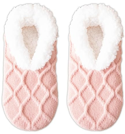 GWAWG Chaussettes chaudes et moelleuses pour femmes,chaussettes de lit antidérapantes doublées en polaire,chaussettes d'hiver épaisses en tricot pour femmes et hommes,chaussettes d'intérieur pour Noël