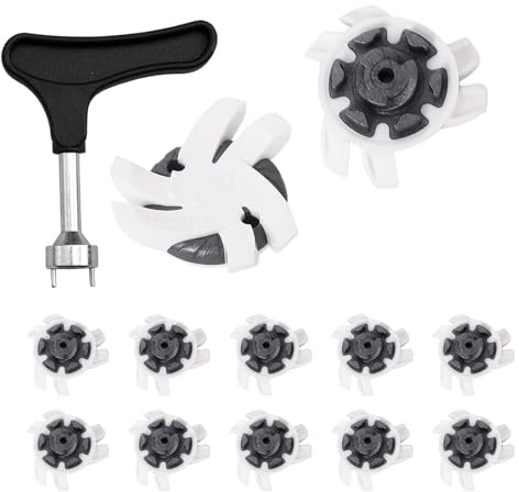 Fyrdyn Clavos para zapatos de golf, Clavos de golf - 12 piezas de calzado con clavos antideslizantes para zapatos de,Práctico tornillo de llave para tacos de con picos de de rápido para