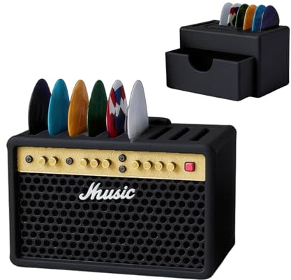 Guitar Pick Holder, Picks Case, Portable Guitar Accessories Gifts for Guitar Players Men Musicians Music Enthusiasts Decor, Suitable for Thickness of 3mm(No Picks)