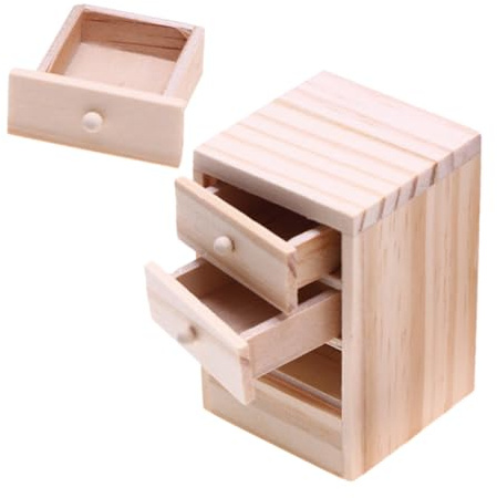 Homoyoyo 12, Armoire Mini Tiroir, Meubles Miniatures Décoratifs pour Chambre de Poupée Réaliste et Fonctionnelle