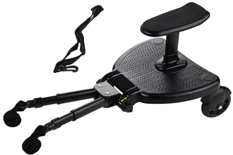 Tablero universal para cochecito, plataforma de conducción de pie – bandeja deslizante asiento extraíble – para niñas niños picnic zoológico carreras vacaciones días