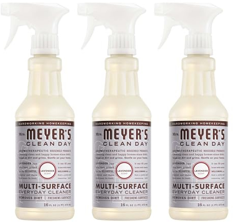 Mrs. Meyer’s Clean Day Multi-Surface Everyday Cleaner, Lavender, 16 ounce bottle (Pack of 3)