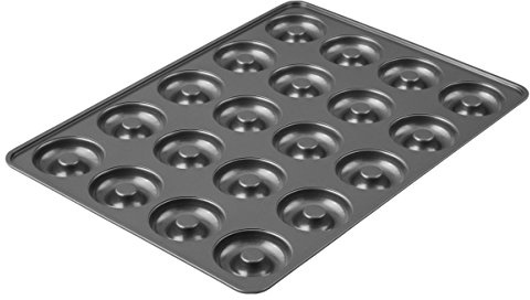 Wilton Perfect Results Non-Stick Donut Pan, 20-Cavity Donut Baking Pan, Steel