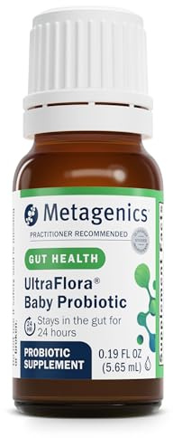 Metagenics UltraFlora Baby Probiotic - Baby Probiotic Drop - for Babies & Young Children - Kids Probiotics - with Bifidobacterium Animalis SSP. Lactis & Lactobacillus Rhamnosus GG - 0.19 fl oz