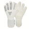 FEARLESS GOALKEEPERS Wolf Pro Torwarthandschuhe Kinder & Herren - Fußballhandschuhe - Deutscher Kontakt-Latex - Rutschfester Griff, Negativschnitt, Gefühl Zweiter Haut (11, Weiss)