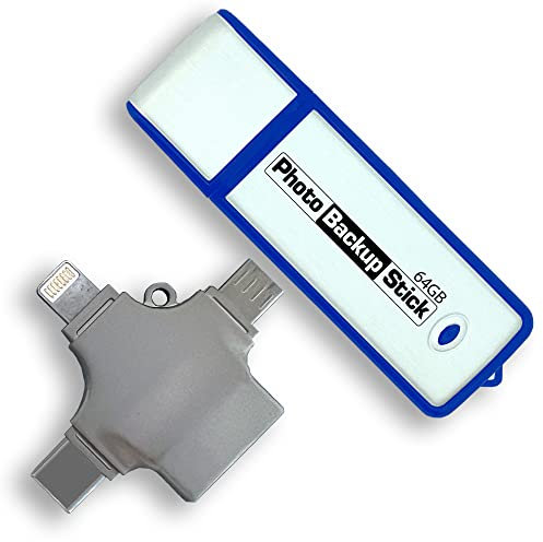 Omega Photo Backup Stick - Universale per telefoni, tablet, computer e altro (128 GB)