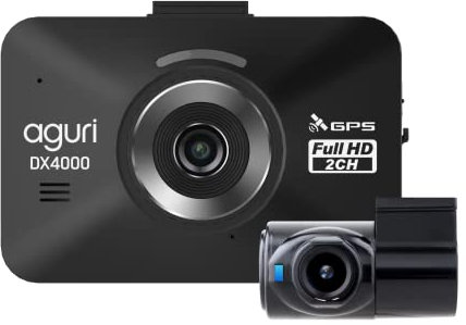 Aguri DX4000R Drive Assist GPS Dash Cam with Front & Rear Cameras, 3.5” LCD, 16GB SD card and built-in Speed Trap Detector & Speed Limit Alert System.