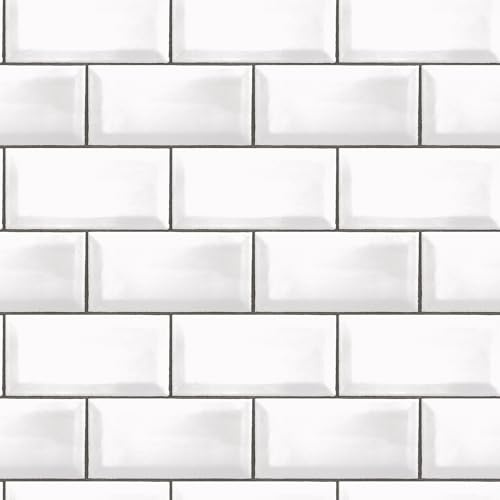 G45445 - Just Kitchens Metro Tile Black White Galerie Wallpaper