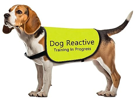 Reactive Training In Progress Vest - Warning Slogan, Dog Reactive Training (Large)