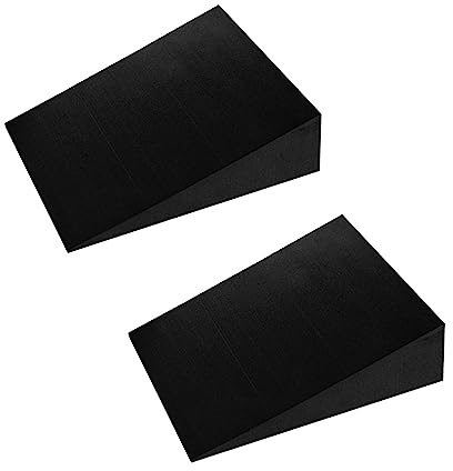 2 Pezzi Tavola Inclinata Barella per Vitelli Yoga Blocchi a Cuneo Tavole per Squat Professionali Trainer Blocco a Cuneo per Squat Sollevamenti per Vit, Nero 11,5 cm x 9 cm x 3 cm