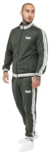 Lonsdale Herren Trainingsanzug ASHWELL schmale Passform, Olive/White, XXL