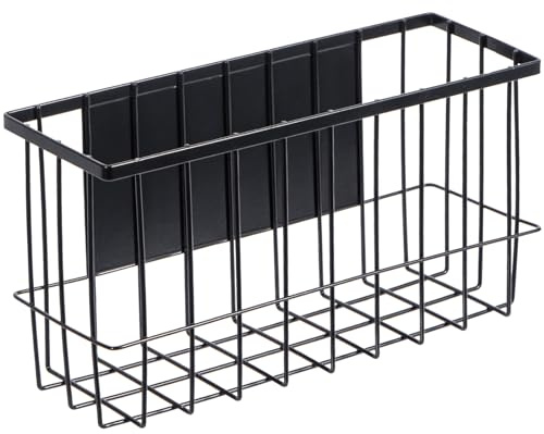 dedoot Magnetic Holder Locker 11x 3.9x 5.9 Strong Magnetic Black Mesh Holder Magnetic Basket Organizer Shelf Rack for Whiteboard,Fridge, Sponge, Recipe, Beverage,Refrigerator,Office File Foil