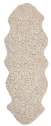 Nordic Sheep Lammfell Teppich Kurzhaar 170x60 cm | Lammfell Echt kann auf dem Sofa oder Bett verwendet Werden und ist Atmungsaktiv & Wärmeregulierend | Farbe: Beige