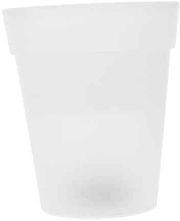 ORFOFE Solar Powered Led Flower Pot Outdoor Illuminated Planter Waterproof White Light for Garden Patio Yard Decoration